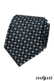 Cravată cu model albastru închis